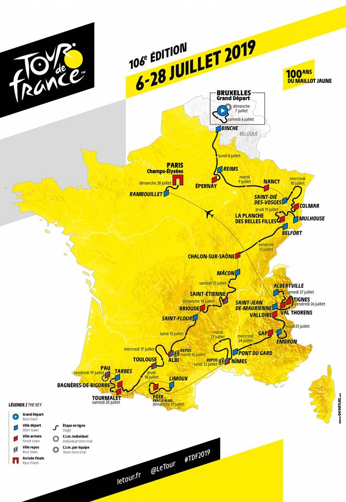 Tarbes - Le Tour de France parcours