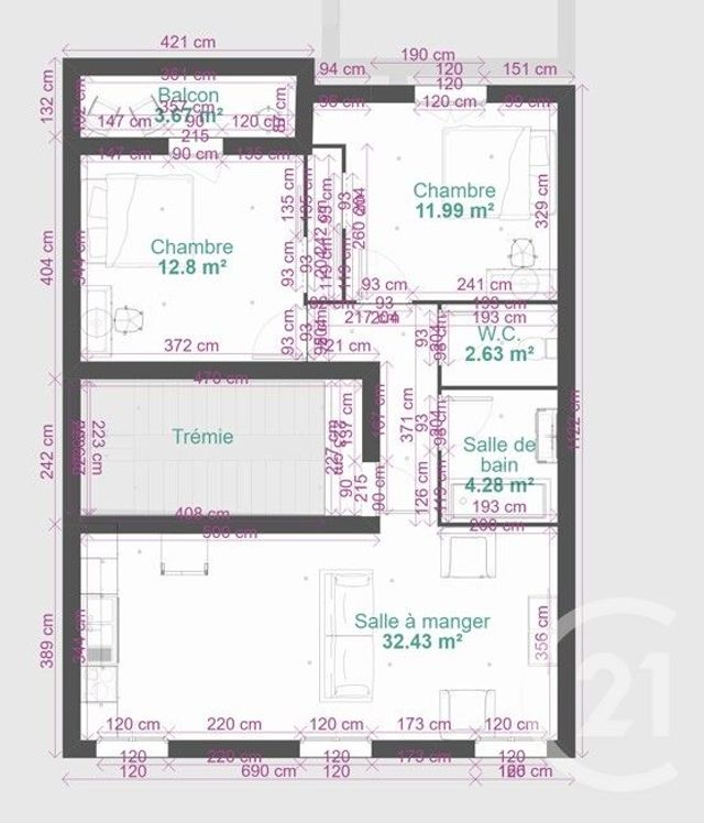 immeuble à vendre - 189.0 m2 - TARBES - 65 - MIDI-PYRENEES - Century 21 Gm Immobilier